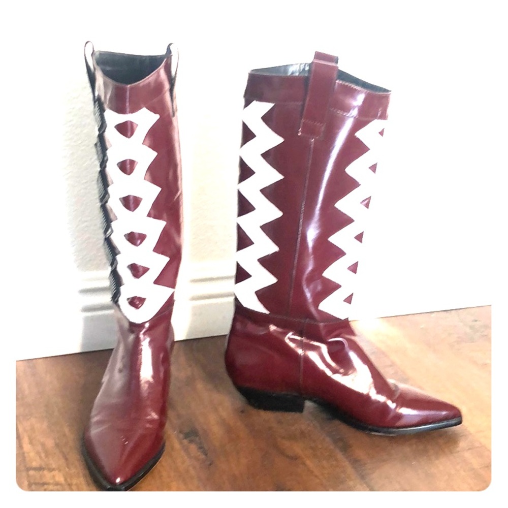 Cowboy Texan Boots COLOR WINE